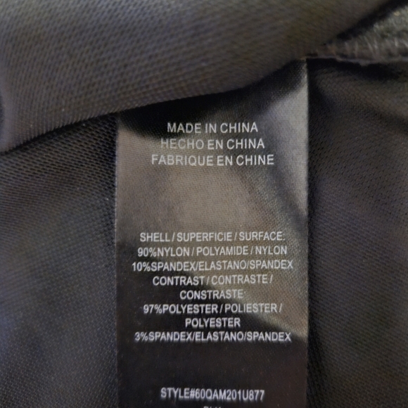 Bebe Black Button-Up Blouse with Gold Accents - Picture 4 of 5